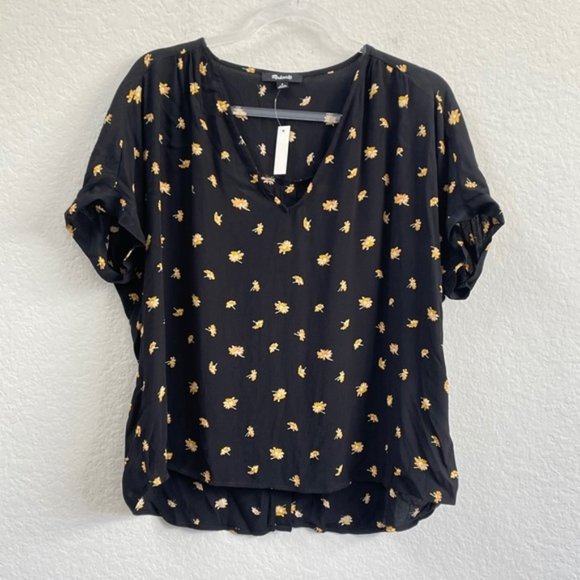 Madewell Tops - Madewell Drapey Button Back Top Daisies Sz Medium